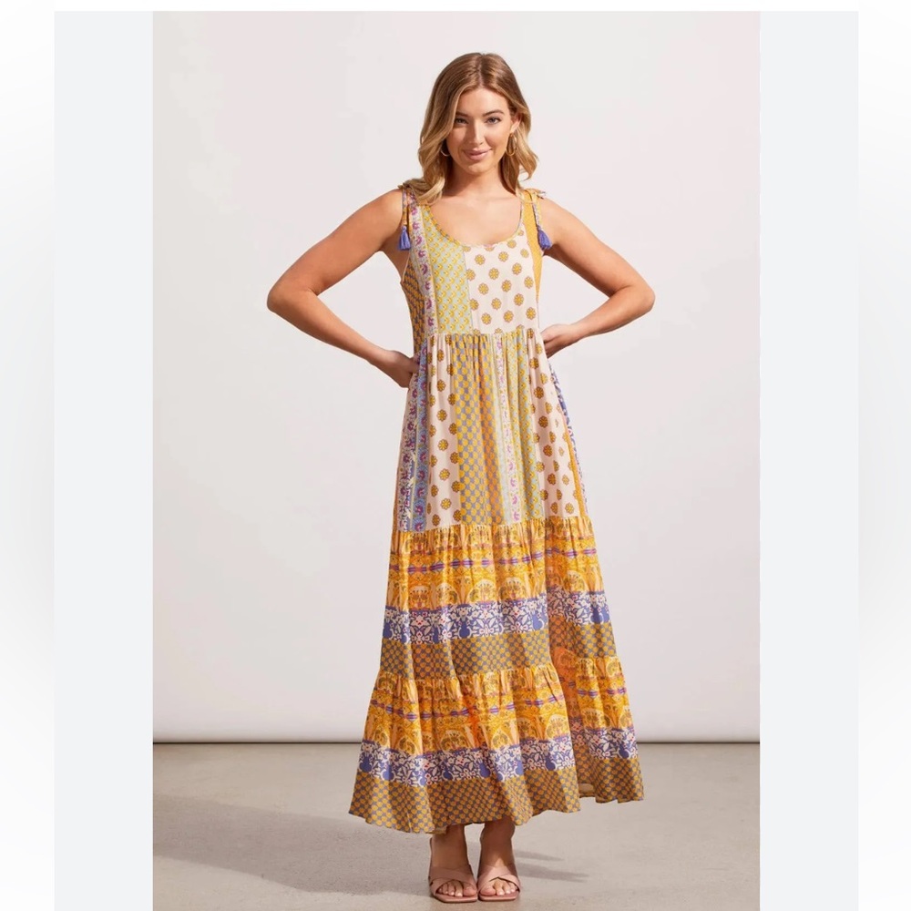 Tribal Maxi dress with tassels